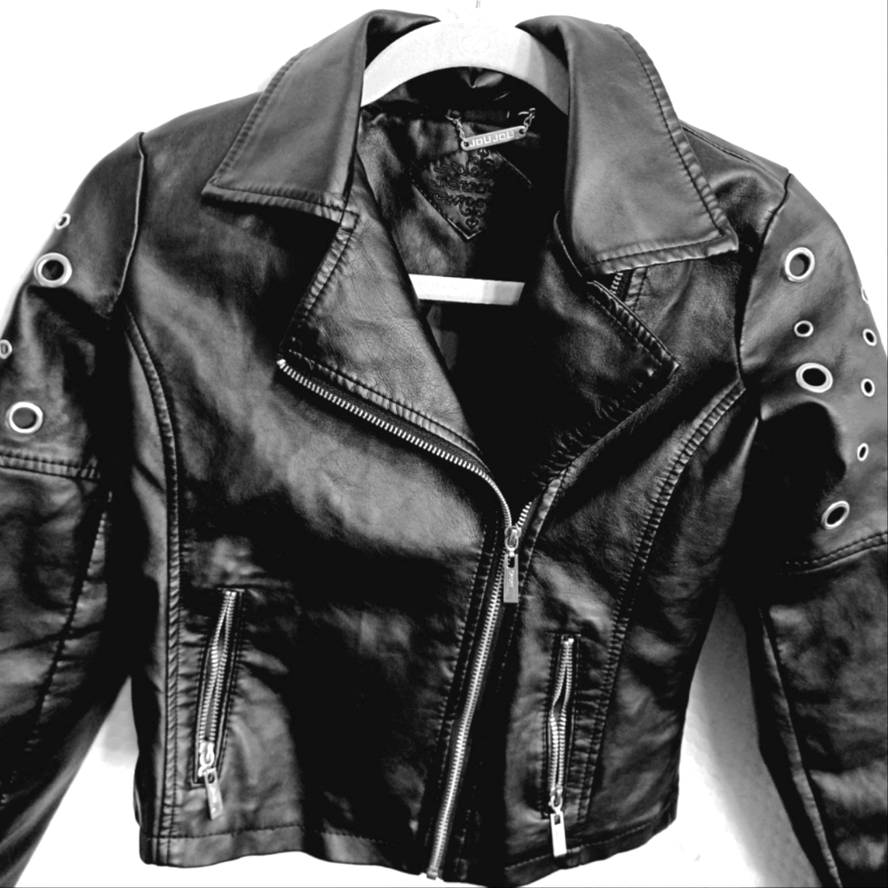 JOUJOU cropped faux leather jacket
